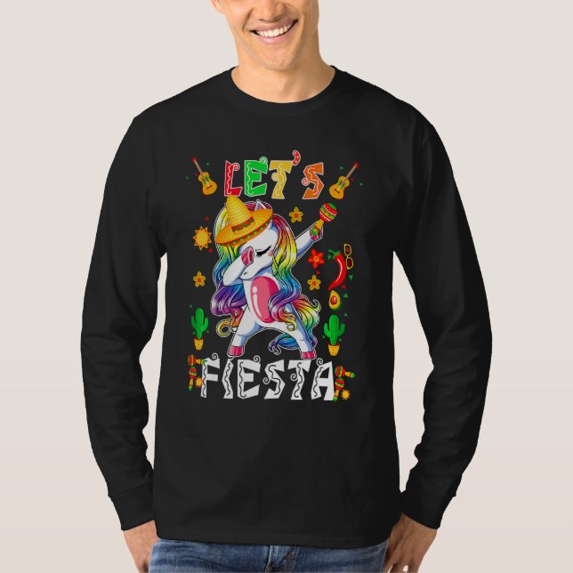 Cinco De Mayo Party Lets Fiesta Dancing Mexican Un T Shirt (Framsida)