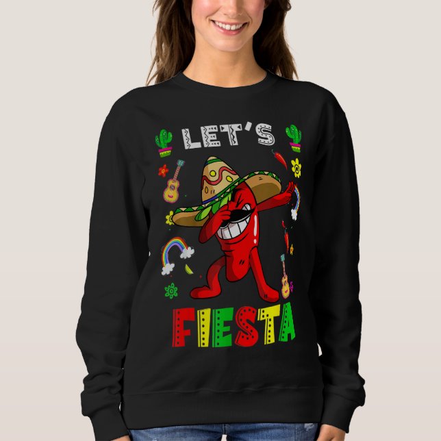 Cinco De Mayo Party Lets Fiesta Mexican Dabbing Ch T Shirt (Framsida)