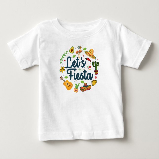 Cinco De Mayo Party Lets Fiesta Mexican Festival T Shirt (Framsida)