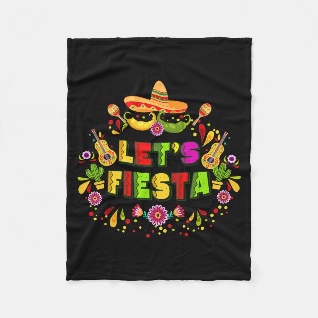 Cinco De Mayo Party Lets Fiesta Mexican  Fleecefilt (Framsidan)