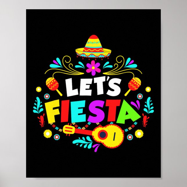 Cinco De Mayo Party Lets Fiesta Mexican Poster (Framsidan)