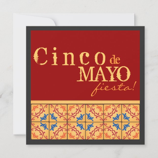 Cinco de Mayo party! Lycklig Fiestainbjudan Inbjudningar (Framsida)