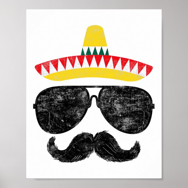 Cinco De Mayo Party Shirts Funny Cinco De Mayo Mus Poster (Framsidan)