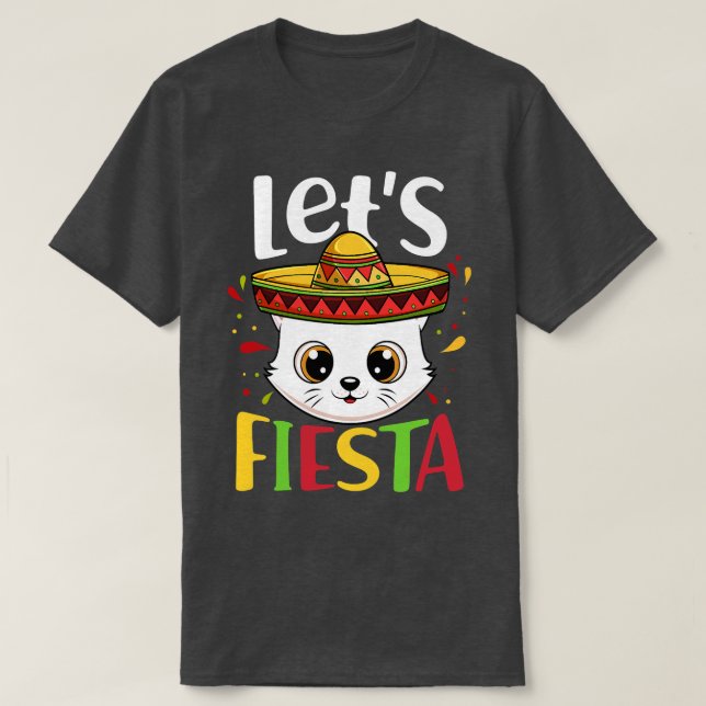 Cinco De Mayo Party Sombrero Hat Lets Fiesta B T Shirt (Design framsida)