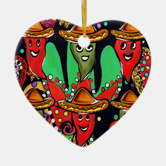Cinco de Mayo Peppar Julgransprydnad Keramik (Framsidan)