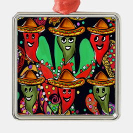 Cinco de Mayo Peppar Julgransprydnad Metall