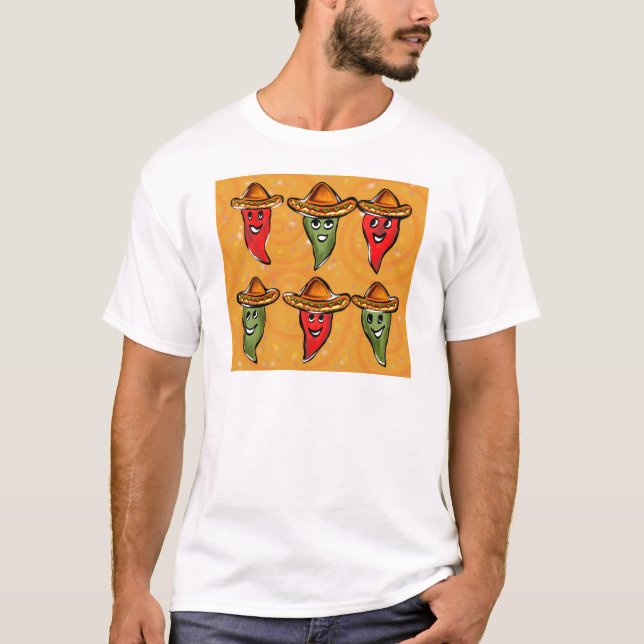 Cinco de Mayo Peppar T Shirt (Framsida)