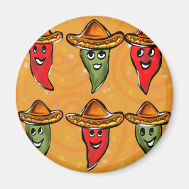 Cinco de Mayo Peppers Magnet