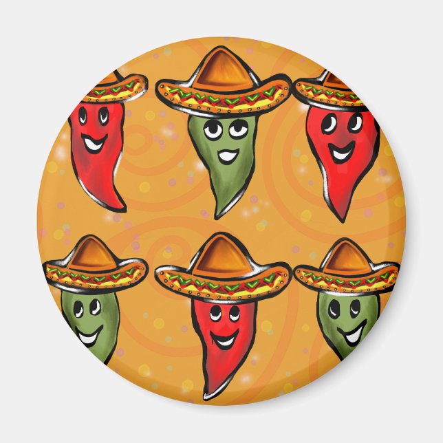 Cinco de Mayo Peppers Magnet (Framsidan)