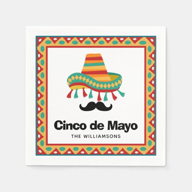 Cinco de Mayo Personlig Pappersservett (Framsidan)
