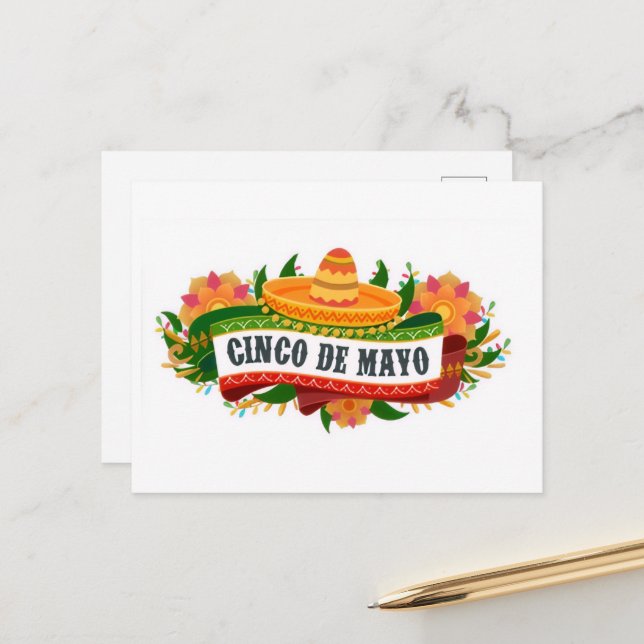 Cinco de Mayo! Postkort Vykort (Fram/Back In Situ)