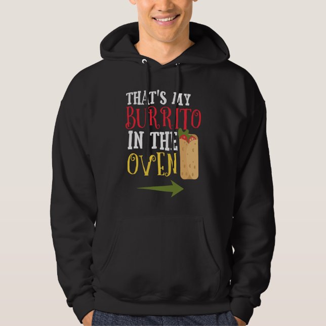 Cinco De Mayo Pregnancy Announcement Burrito Oven Hoodie (Framsida)