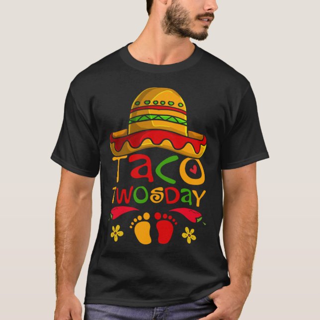 Cinco De Mayo Pregnancy Taco Twosday Mexican Women T Shirt (Framsida)