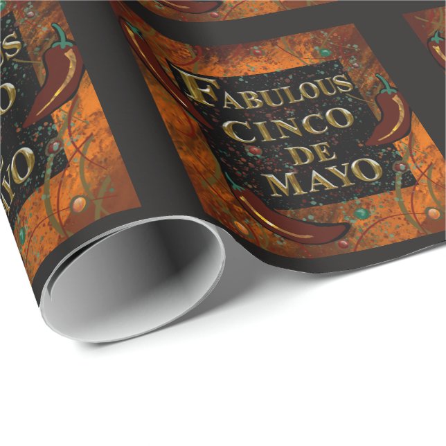 Cinco de Mayo  Presentpapper (Rullad Hörn)