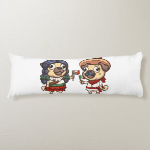 Cinco De Mayo Pugs Body Pillow Kroppskudde
