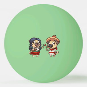 Cinco De Mayo Pugs Ping Pong Bollar