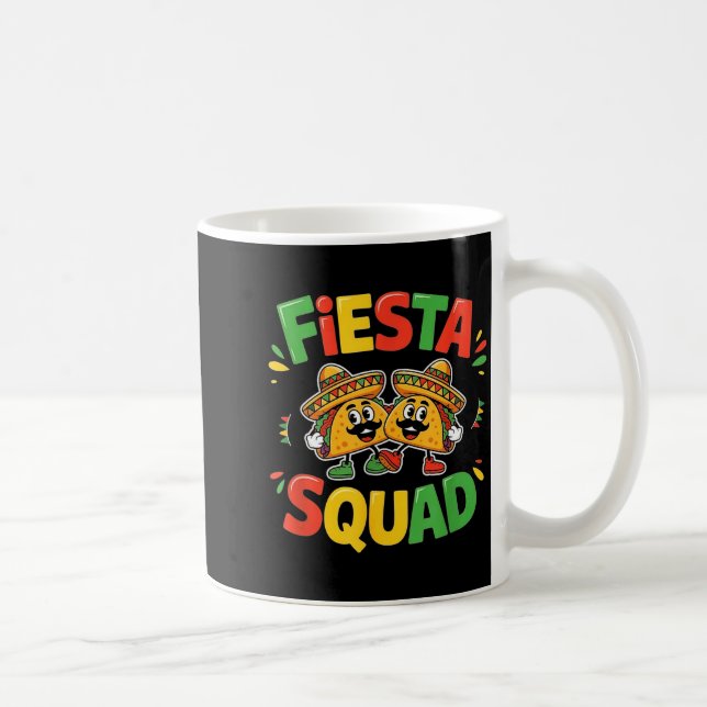 Cinco de mayo rolig fiesta-squad fest för män kaffemugg (Höger)