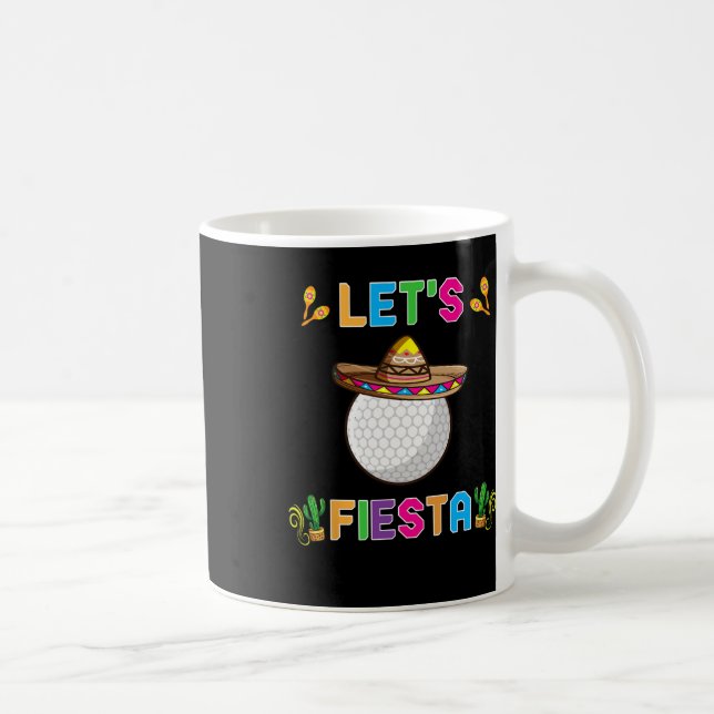 Cinco De Mayo Rolig Golf Byll Låt oss fiesta 5 maj Kaffemugg (Höger)