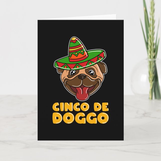 Cinco De Mayo Rolig hund med Sombrero Kort (Framsida)