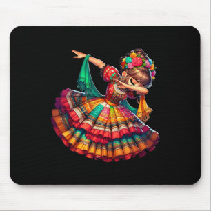 Cinco De Mayo Rolig Mexikansk Dabbing Kvinna Cinco Musmatta