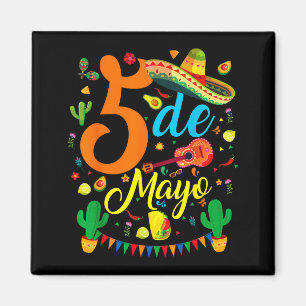 Cinco de mayo rolig mexikansk fiesta-fest 5 de may magnet