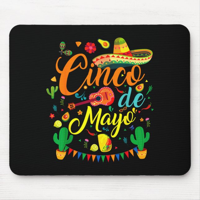 Cinco de mayo rolig mexikansk fiesta-fest 5 de may musmatta (Framsidan)