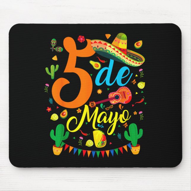 Cinco de mayo rolig mexikansk fiesta-fest 5 de may musmatta (Framsidan)