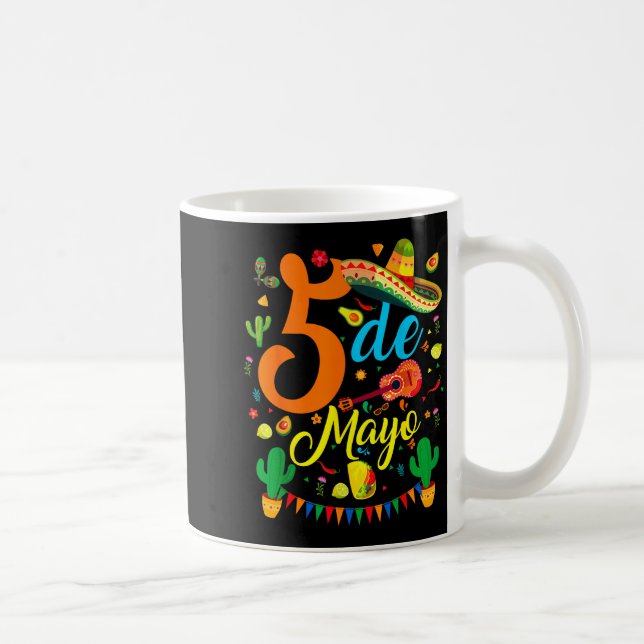 Cinco de mayo rolig mexikansk fiesta-fest 5 maj kaffemugg (Höger)