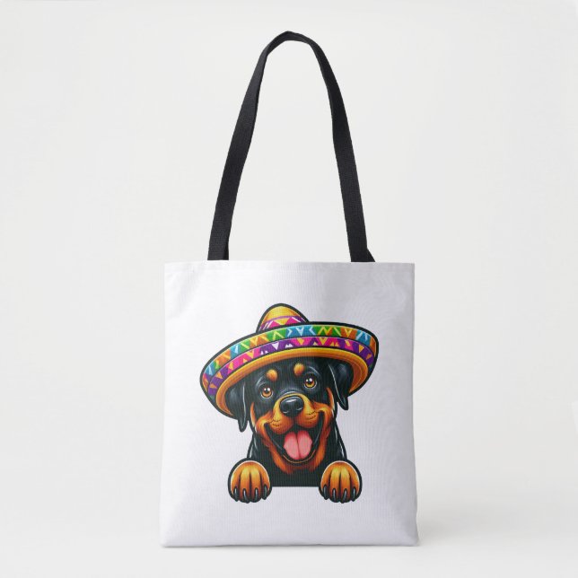 Cinco de Mayo Rottweiler Mexico Firande Tygkasse (Framsida)