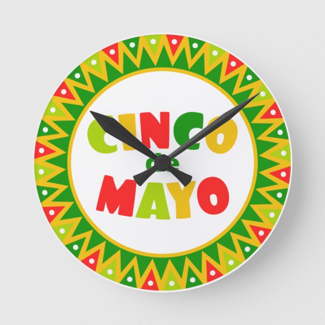 Cinco de Mayo Rund Klocka (Framsida)