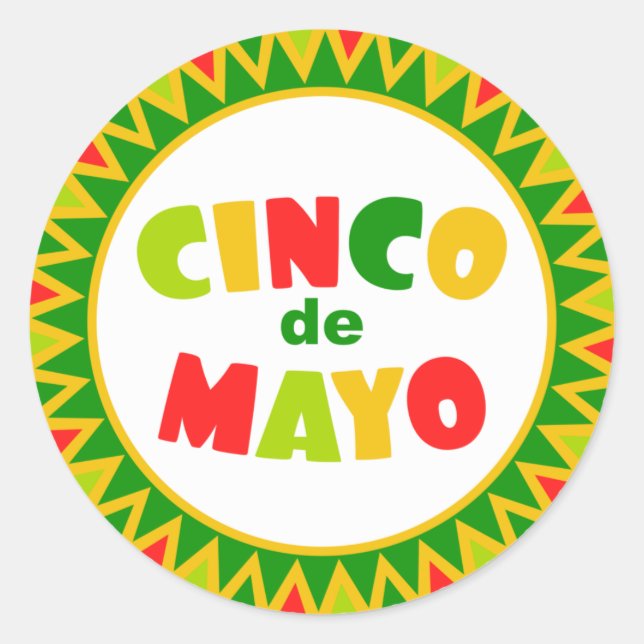 Cinco de Mayo Runt Klistermärke (Framsida)