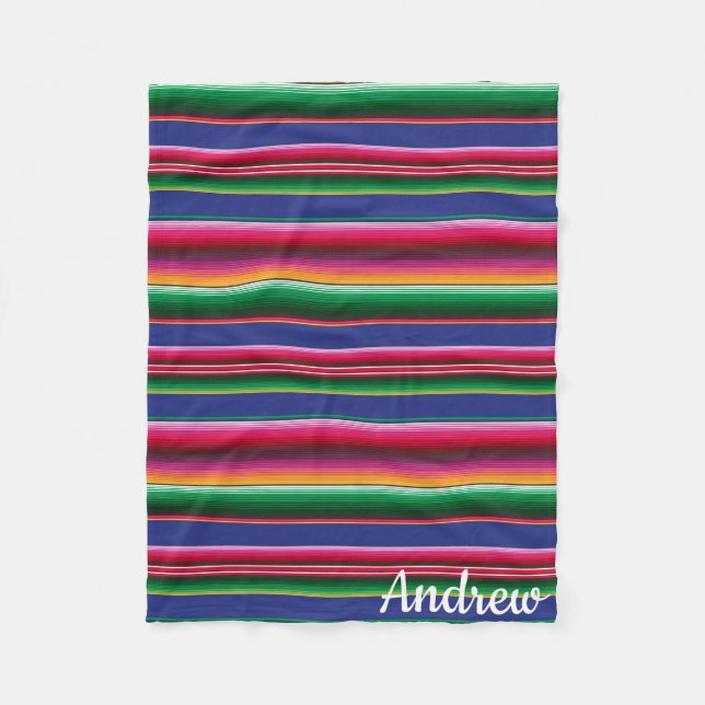 Cinco de Mayo Serape Lap Blanket för rullstol Fleecefilt (Framsidan)
