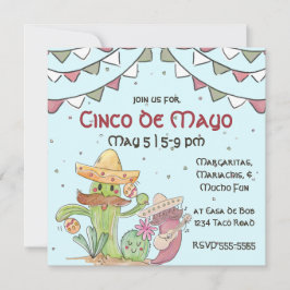 Cinco de Mayo Singing Cactus och Pepper Mariachis Inbjudningar
