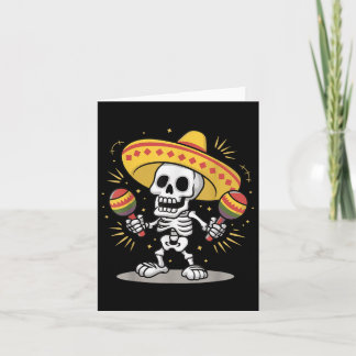 Cinco De Mayo Skeleton Sombrero Fiesta Mexikanska Kort