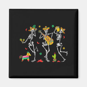 Cinco De Mayo Skelett Dant Mexikansk Sombrero Fi Magnet