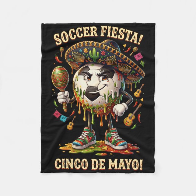 Cinco De Mayo Soccer Fiesta Drip Sport Love Män Bo Fleecefilt (Framsidan)