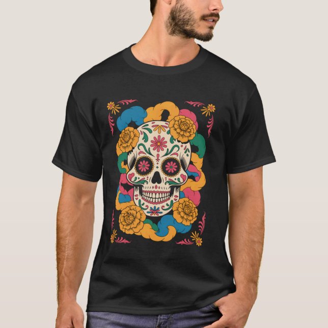 Cinco de Mayo Socker Skalle T Shirt (Framsida)