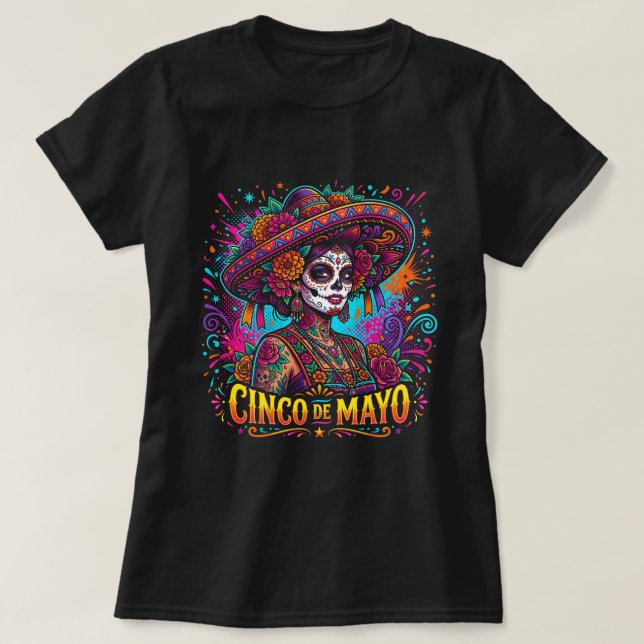 Cinco de Mayo Socker Skalle Tröja Kvinnors Mexikan (Design framsida)