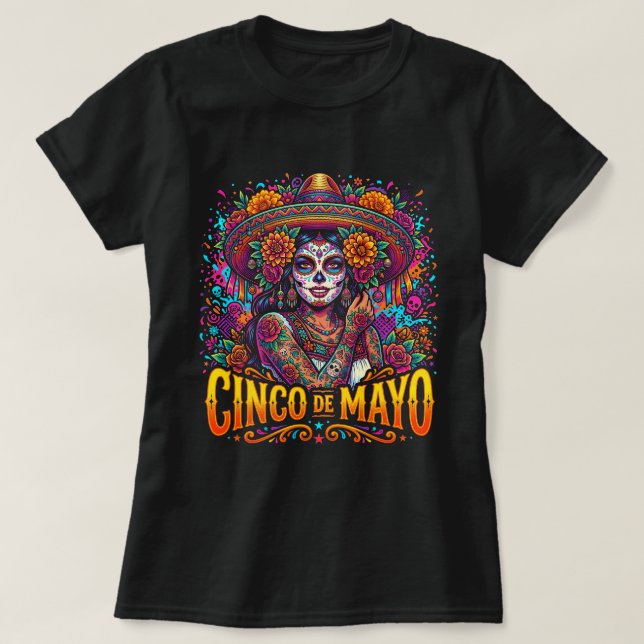 Cinco de Mayo Socker Skalle Tröja Kvinnors Mexikan (Design framsida)