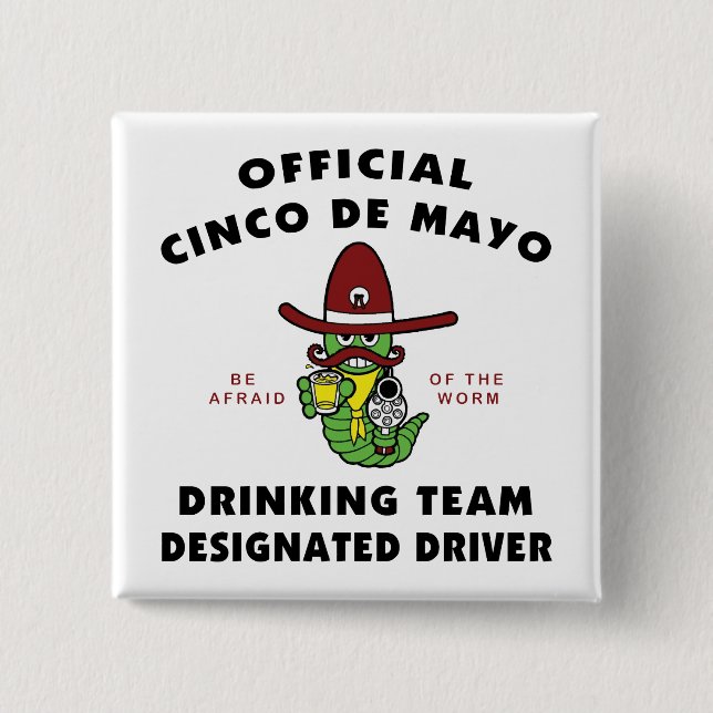 Cinco de Mayo som dricker den lag designerade Knapp (Framsida)