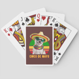 Cinco De Mayo Sombrero Chihuahua med solglasögon Casinokort