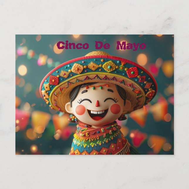 Cinco De Mayo Sombrero Helg Vykort (Framsida)