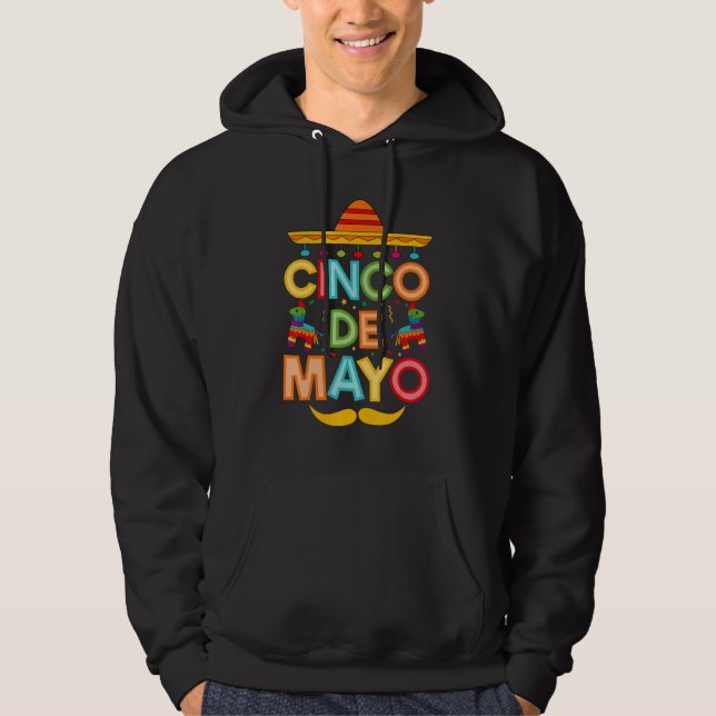 Cinco De Mayo Sombrero Mexican Fiesta 5 de Mayo Hoodie (Framsida)