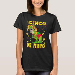 Cinco De Mayo Sombrero Tacosaurus T-Rex Dinosaur L T Shirt