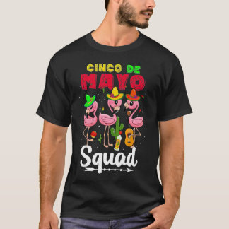 Cinco de Mayo Squad Flamingo T-Shirt