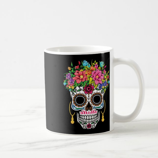 Cinco De Mayo Sugar Skull Dia de Los Muertos Day O Kaffemugg (Höger)