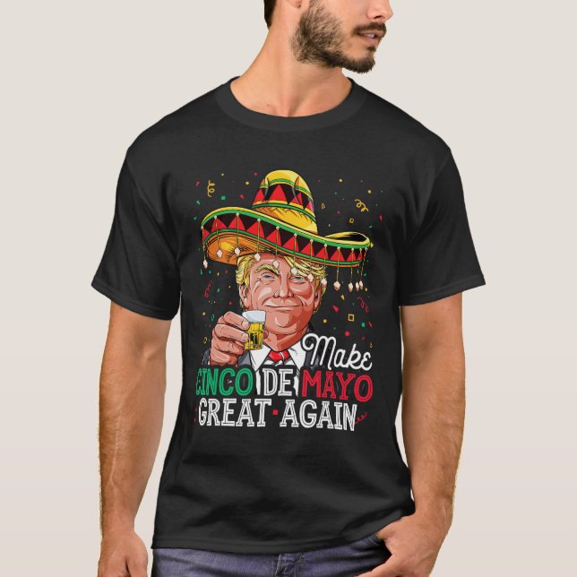 Cinco De Mayo Superbra T-shirt Trump Sombrero M (Framsida)