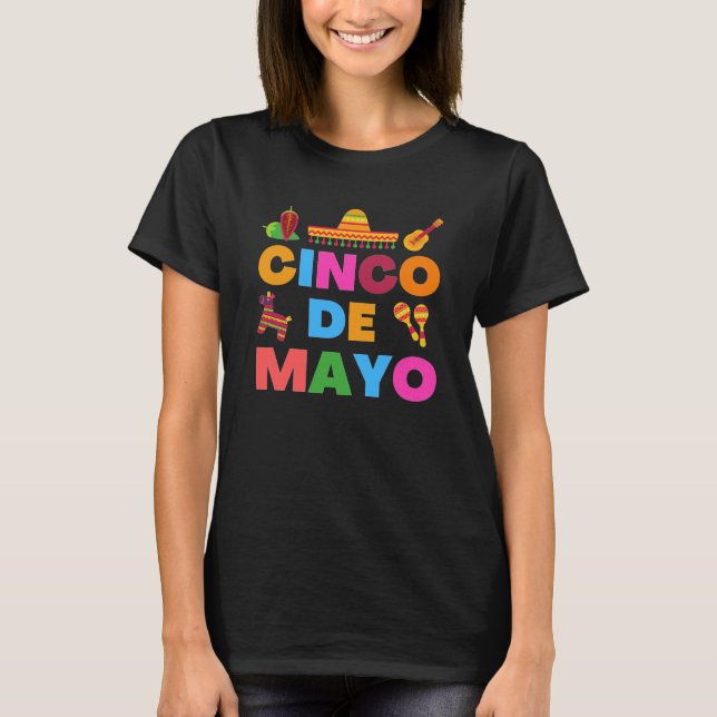 Cinco De Mayo T Shirt (Framsida)