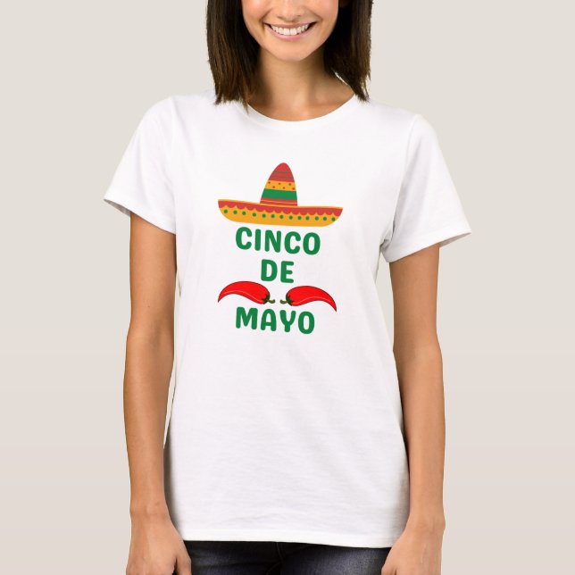 Cinco De Mayo T Shirt (Framsida)