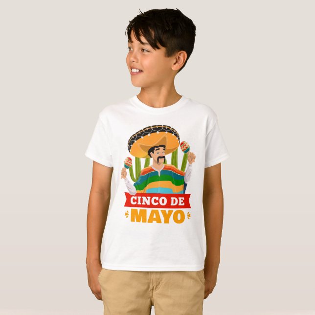 Cinco De Mayo T-Shirt (Hel framsida)